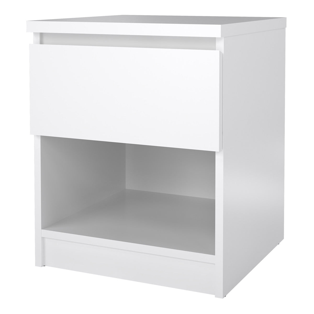 Wooden Bedside Cabinet With 1 Drawer And 1 Shelf - Naia