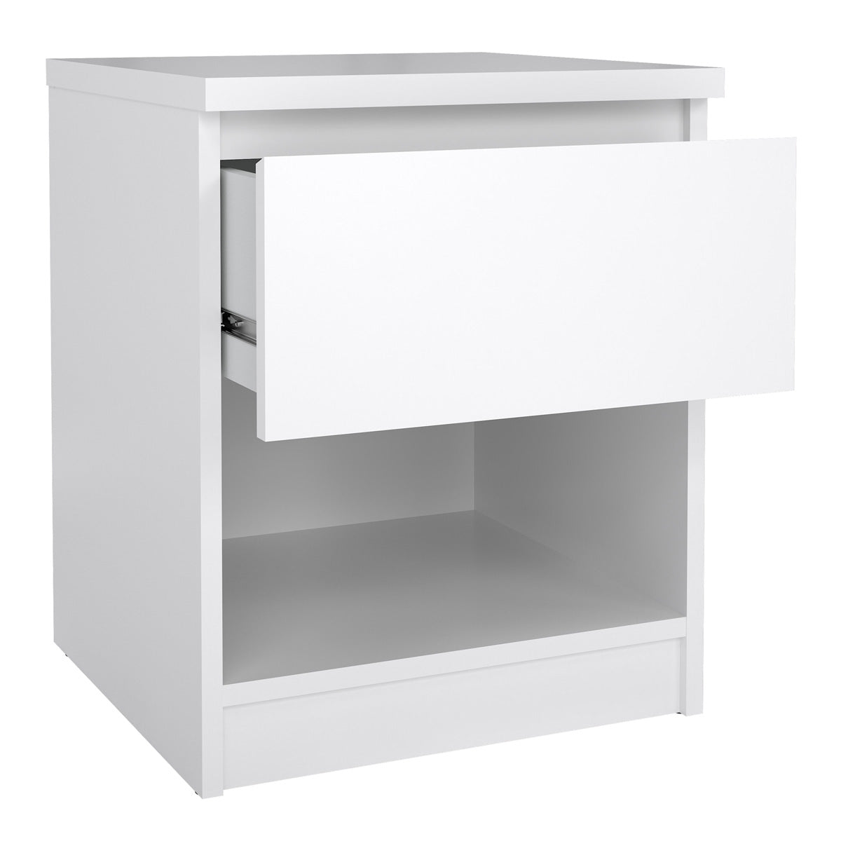 Wooden Bedside Cabinet With 1 Drawer And 1 Shelf - Naia