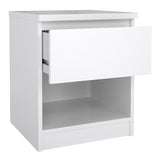 Wooden Bedside Cabinet With 1 Drawer And 1 Shelf - Naia