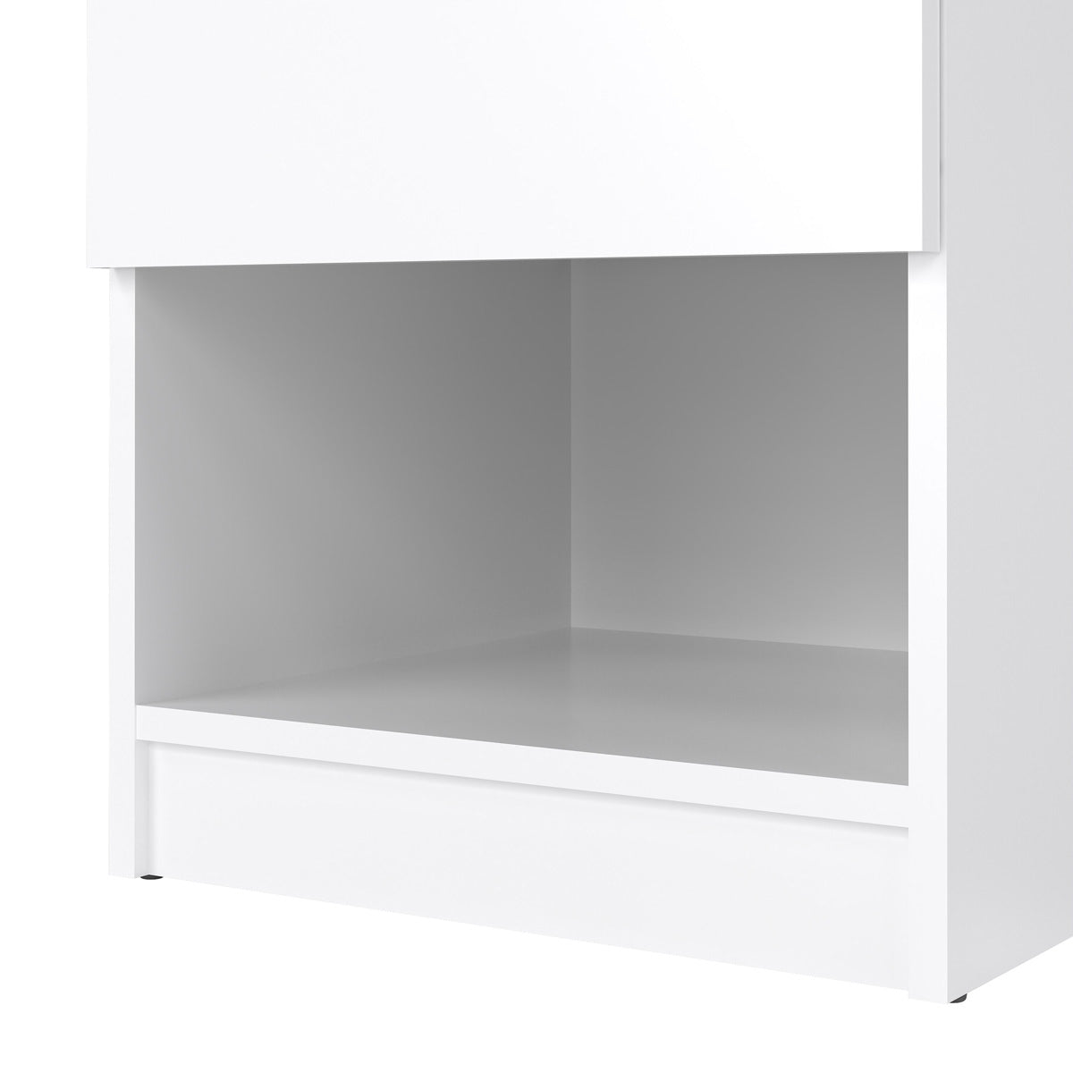 Wooden Bedside Cabinet With 1 Drawer And 1 Shelf - Naia