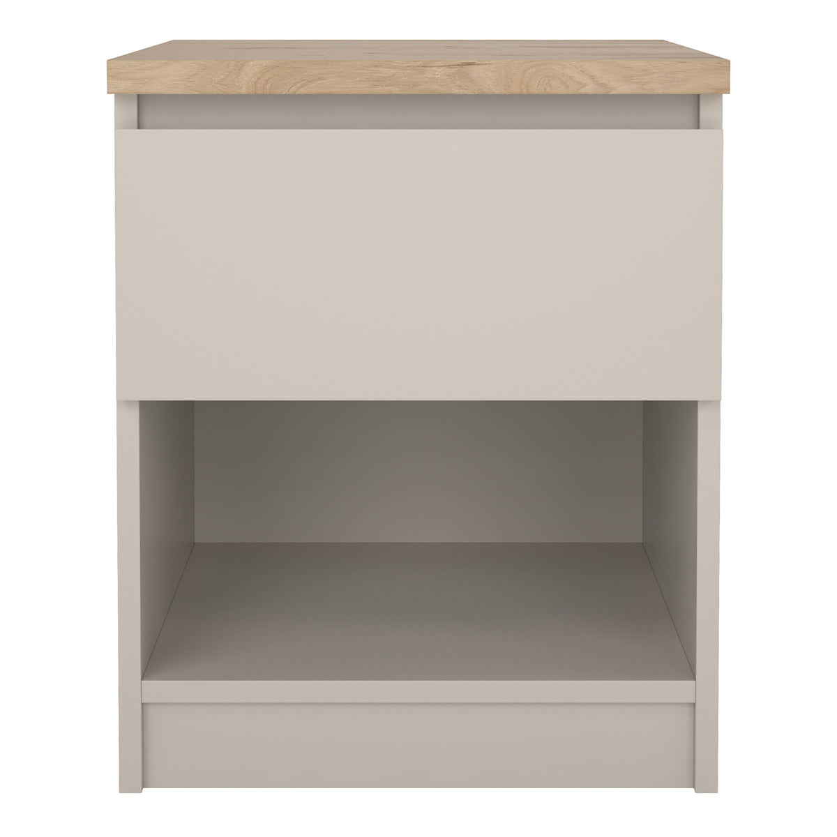 Wooden Bedside Cabinet With 1 Drawer And 1 Shelf - Naia