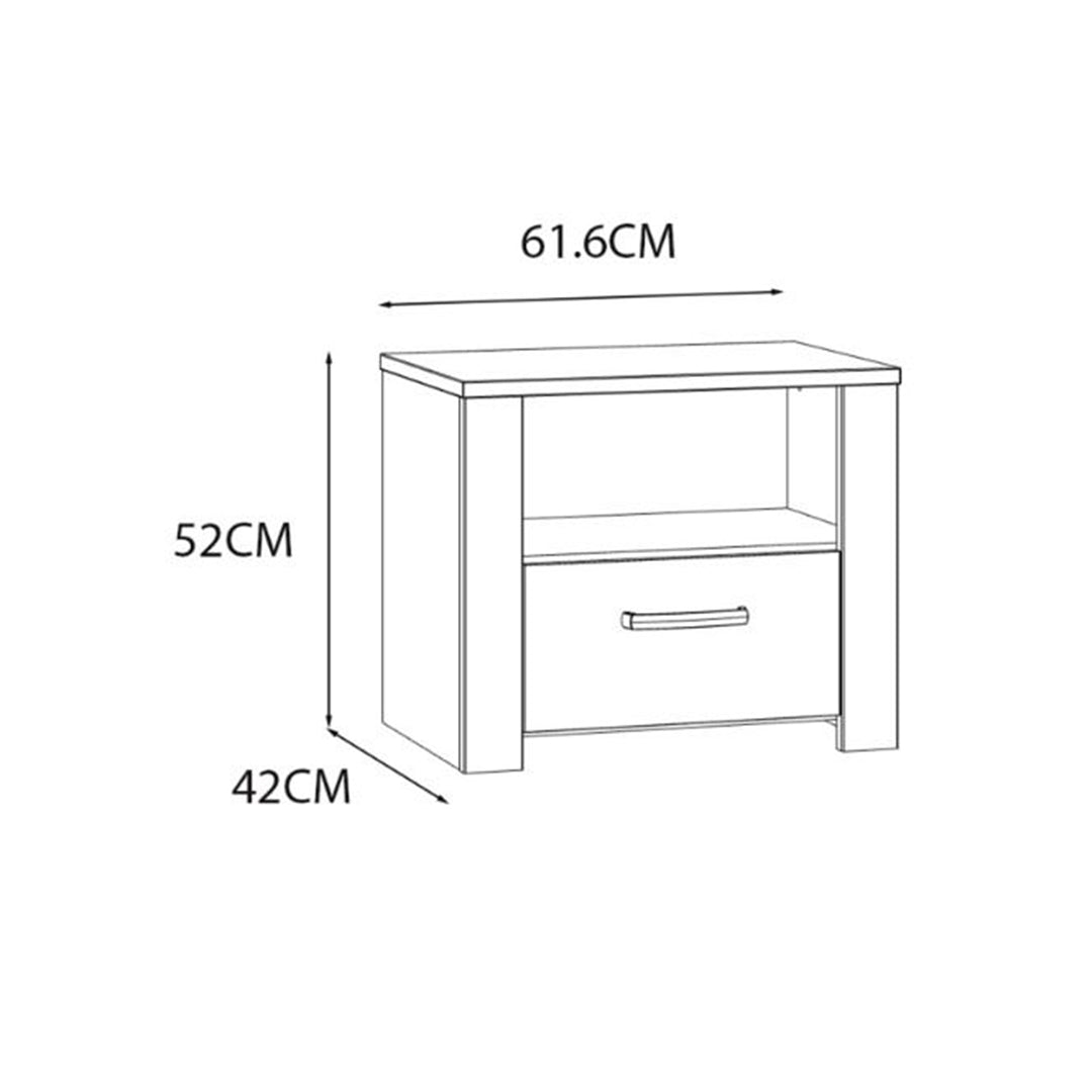 Wooden Bedside Cabinet With 1 Drawer - Bohol