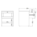 Wooden Bedside Cabinet With 1 Drawer - Brande