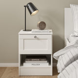 Wooden Bedside Cabinet With 1 Drawer - Brande