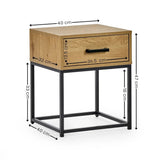 Wooden Bedside Cabinet With 1 Drawer - Harlow