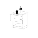 Wooden Bedside Cabinet With 1 Drawer - May