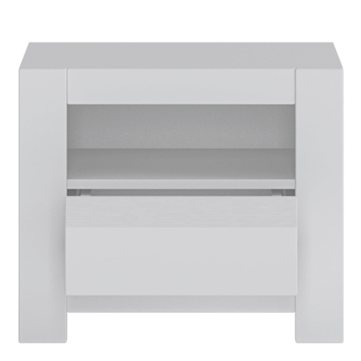 Wooden Bedside Cabinet With 1 Drawer - Novi