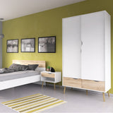 Wooden Bedside Cabinet With 1 Drawer - Oslo