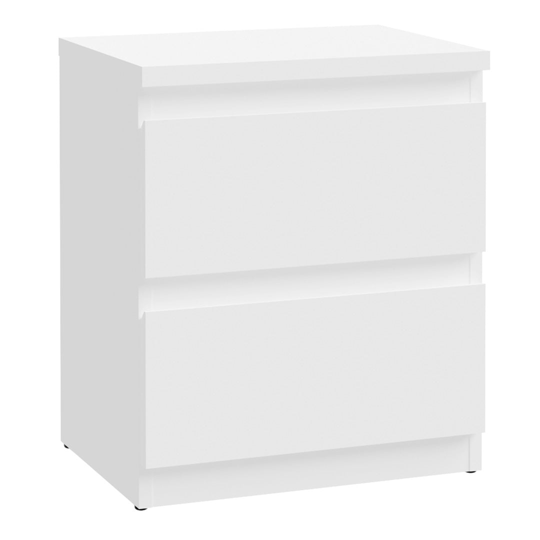 Wooden Bedside Cabinet With 2 Drawers - Edmore