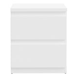 Wooden Bedside Cabinet With 2 Drawers - Edmore