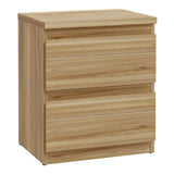 Wooden Bedside Cabinet With 2 Drawers - Edmore