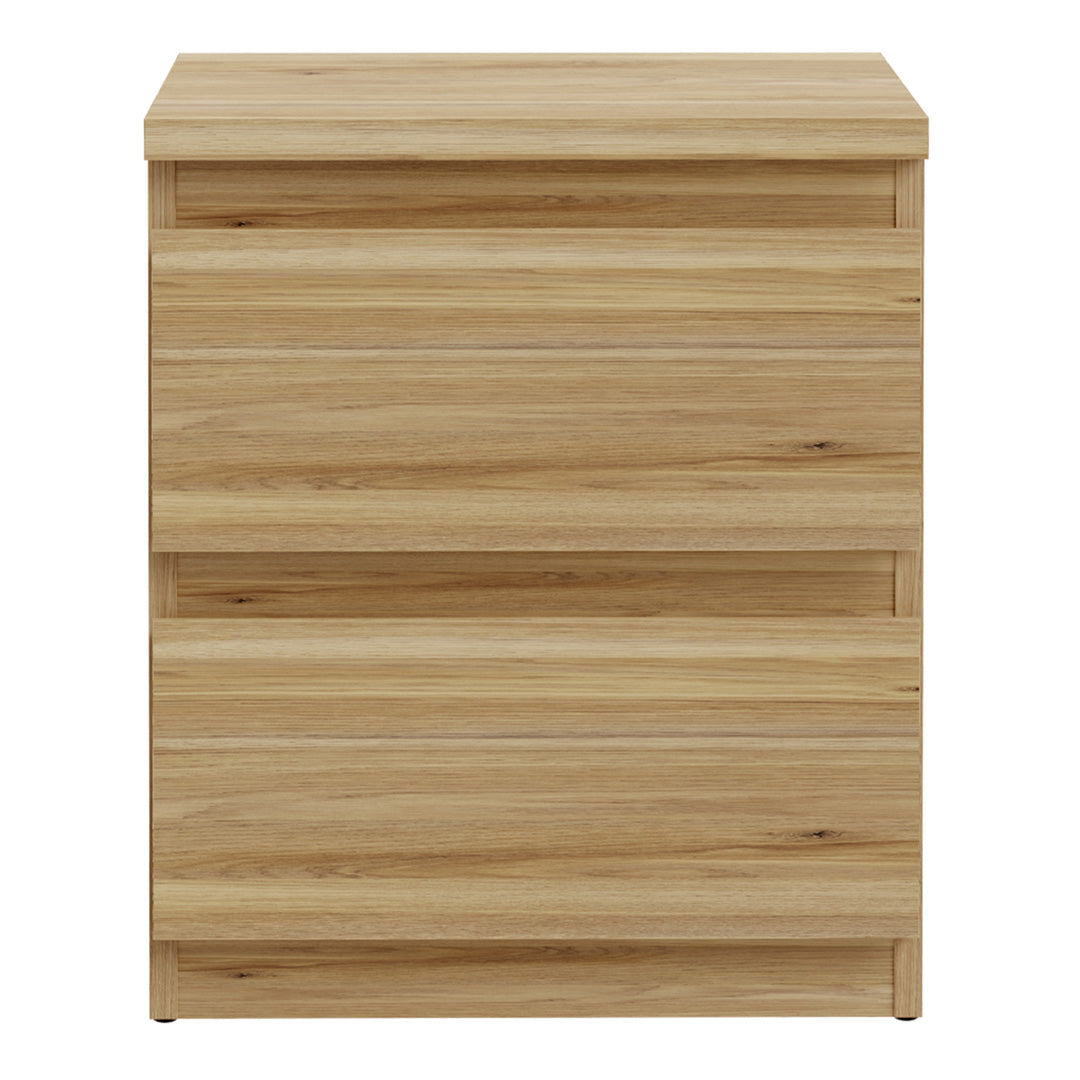 Wooden Bedside Cabinet With 2 Drawers - Edmore