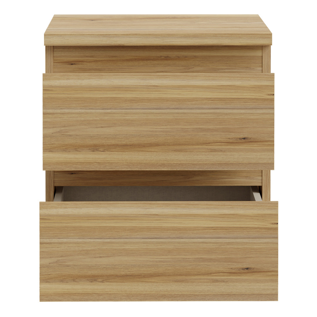 Wooden Bedside Cabinet With 2 Drawers - Edmore