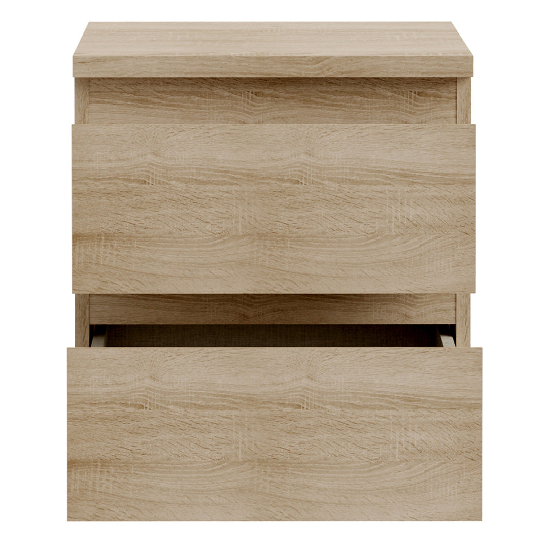 Wooden Bedside Cabinet With 2 Drawers - Edmore