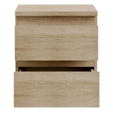 Wooden Bedside Cabinet With 2 Drawers - Edmore