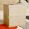 Wooden Bedside Cabinet With 2 Drawers - Edmore