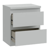 Wooden Bedside Cabinet With 2 Drawers - Edmore