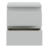 Wooden Bedside Cabinet With 2 Drawers - Edmore