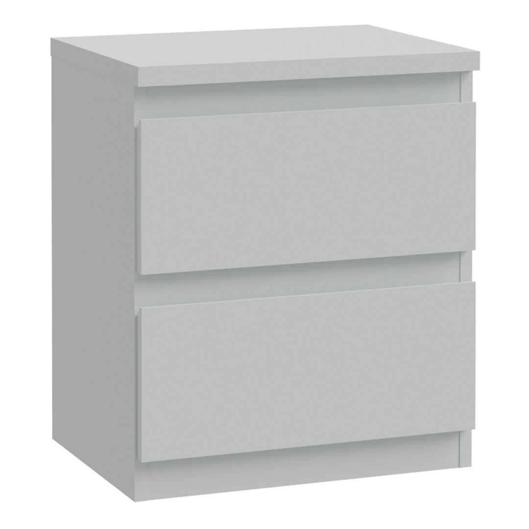 Wooden Bedside Cabinet With 2 Drawers - Edmore