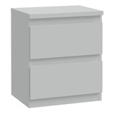 Wooden Bedside Cabinet With 2 Drawers - Edmore