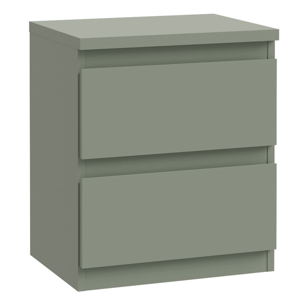 Wooden Bedside Cabinet With 2 Drawers - Edmore