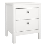 Wooden Bedside Cabinet With 2 Drawers - Madrid