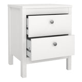 Wooden Bedside Cabinet With 2 Drawers - Madrid