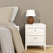 Wooden Bedside Cabinet With 2 Drawers - Madrid