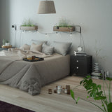 Wooden Bedside Cabinet With 2 Drawers - Madrid