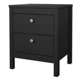 Wooden Bedside Cabinet With 2 Drawers - Madrid