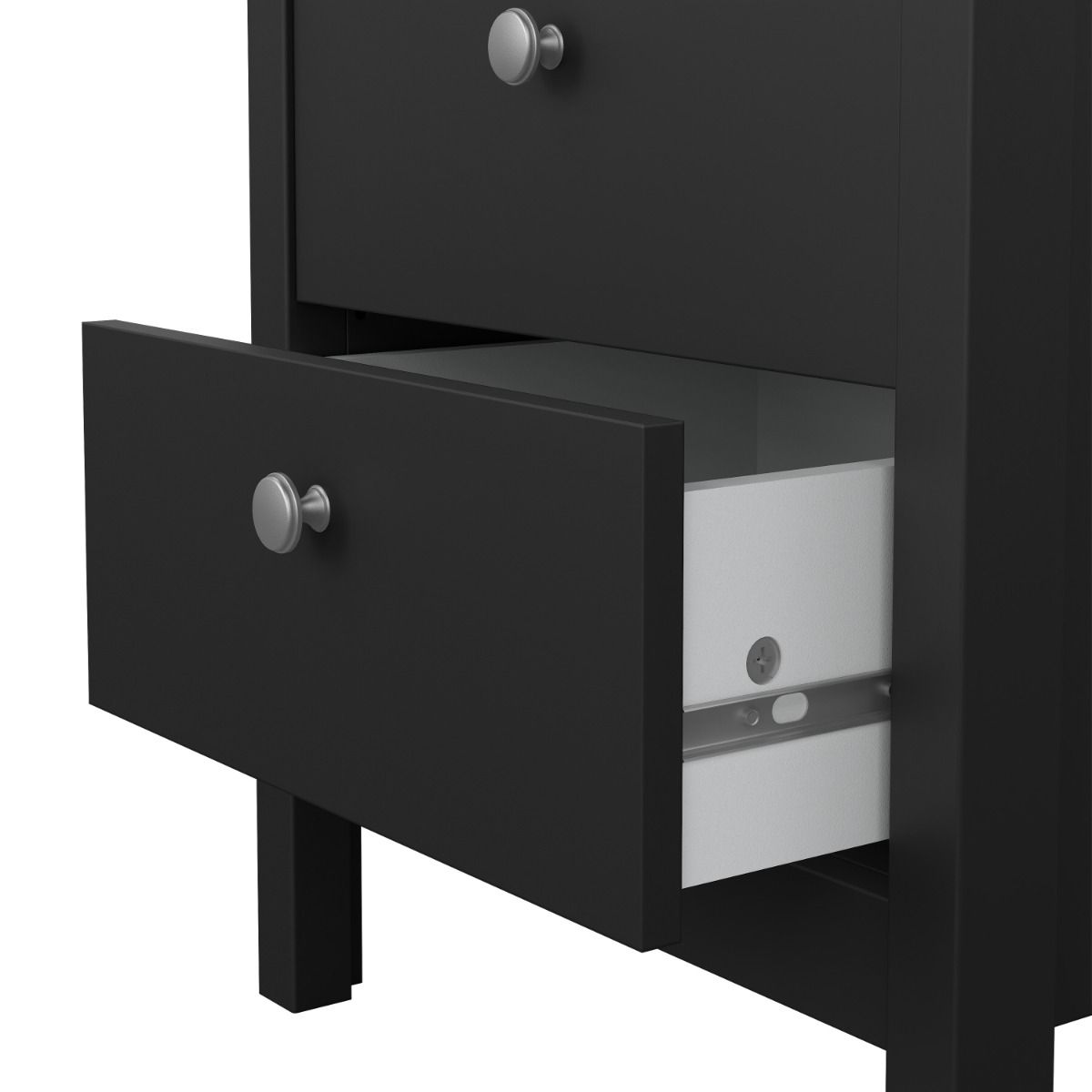 Wooden Bedside Cabinet With 2 Drawers - Madrid