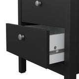 Wooden Bedside Cabinet With 2 Drawers - Madrid