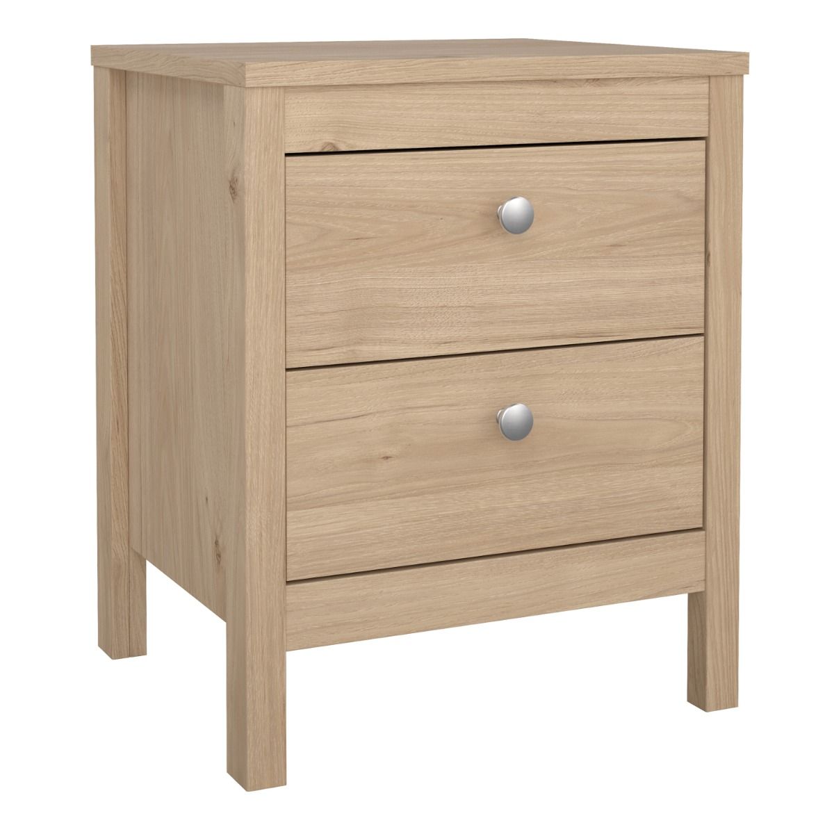 Wooden Bedside Cabinet With 2 Drawers - Madrid