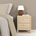 Wooden Bedside Cabinet With 2 Drawers - Madrid