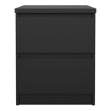 Wooden Bedside Cabinet With 2 Drawers - Naia