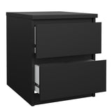 Wooden Bedside Cabinet With 2 Drawers - Naia