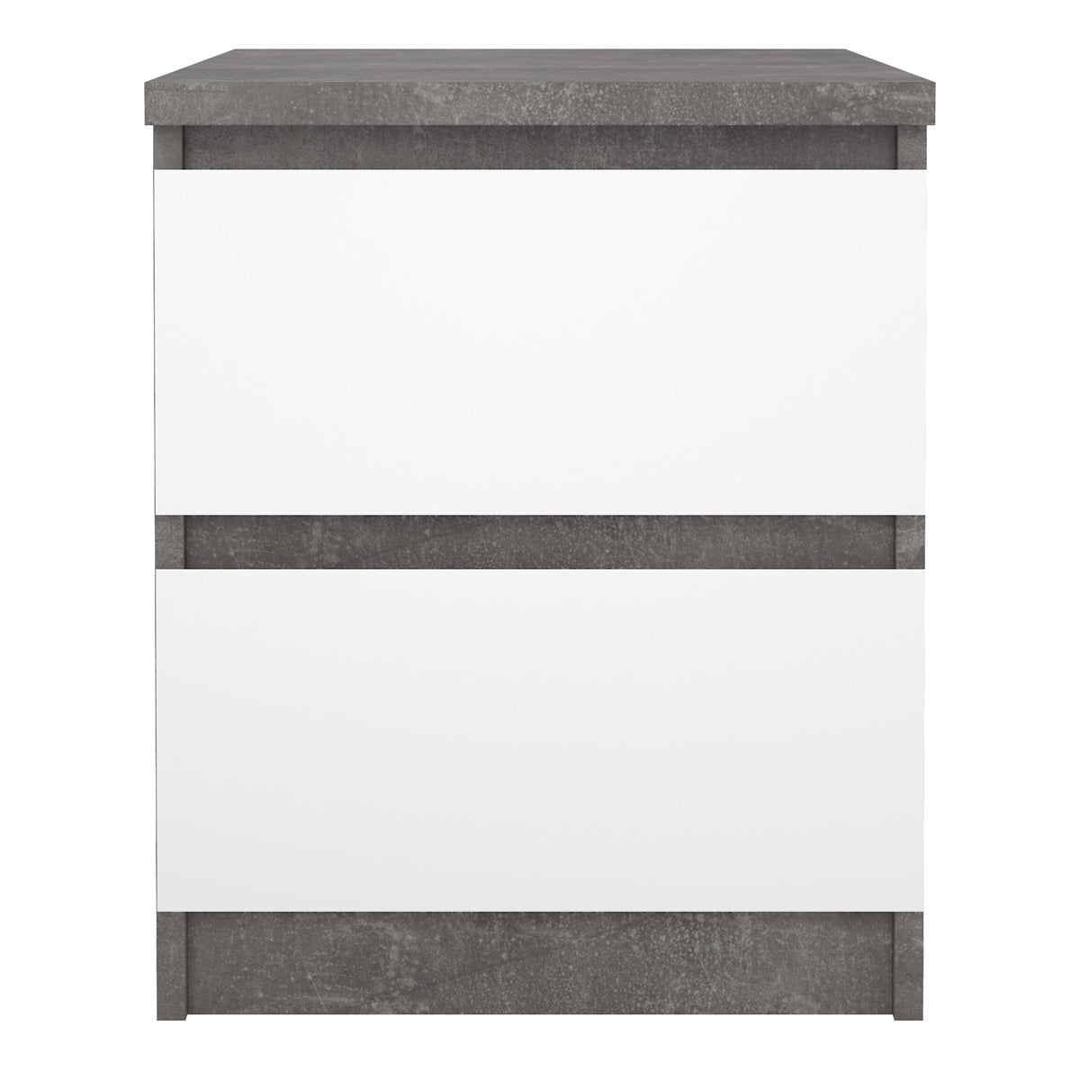 Wooden Bedside Cabinet With 2 Drawers - Naia