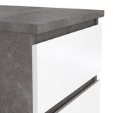 Wooden Bedside Cabinet With 2 Drawers - Naia