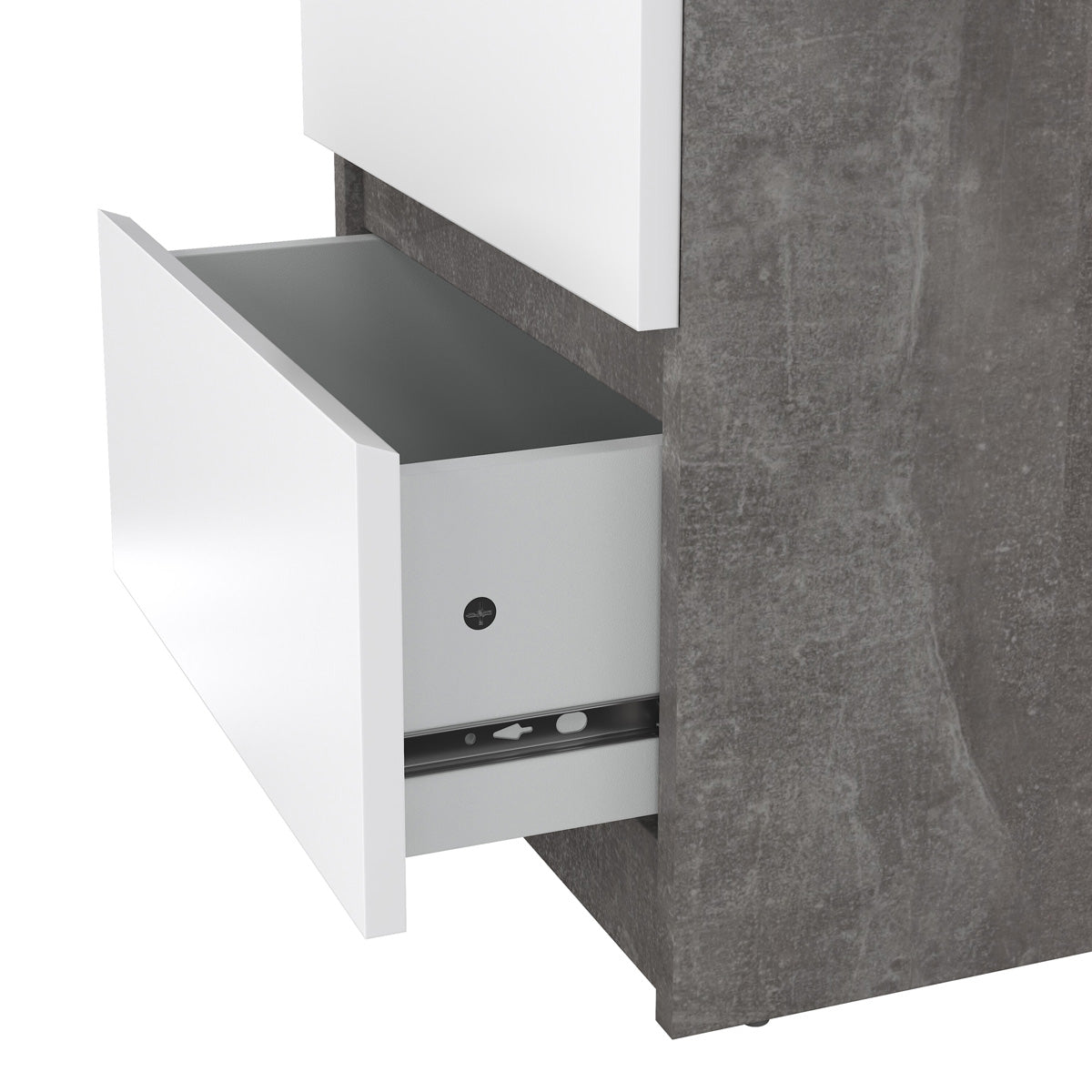 Wooden Bedside Cabinet With 2 Drawers - Naia