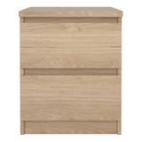 Wooden Bedside Cabinet With 2 Drawers - Naia