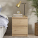 Wooden Bedside Cabinet With 2 Drawers - Naia