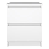 Wooden Bedside Cabinet With 2 Drawers - Naia