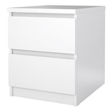 Wooden Bedside Cabinet With 2 Drawers - Naia