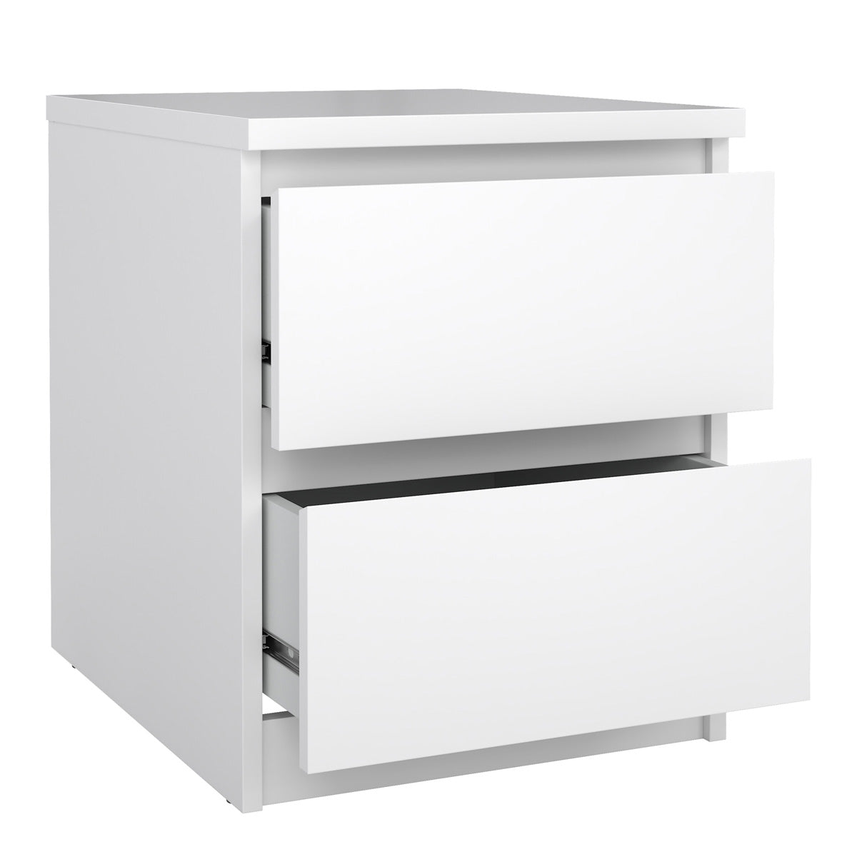 Wooden Bedside Cabinet With 2 Drawers - Naia