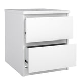 Wooden Bedside Cabinet With 2 Drawers - Naia