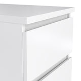 Wooden Bedside Cabinet With 2 Drawers - Naia
