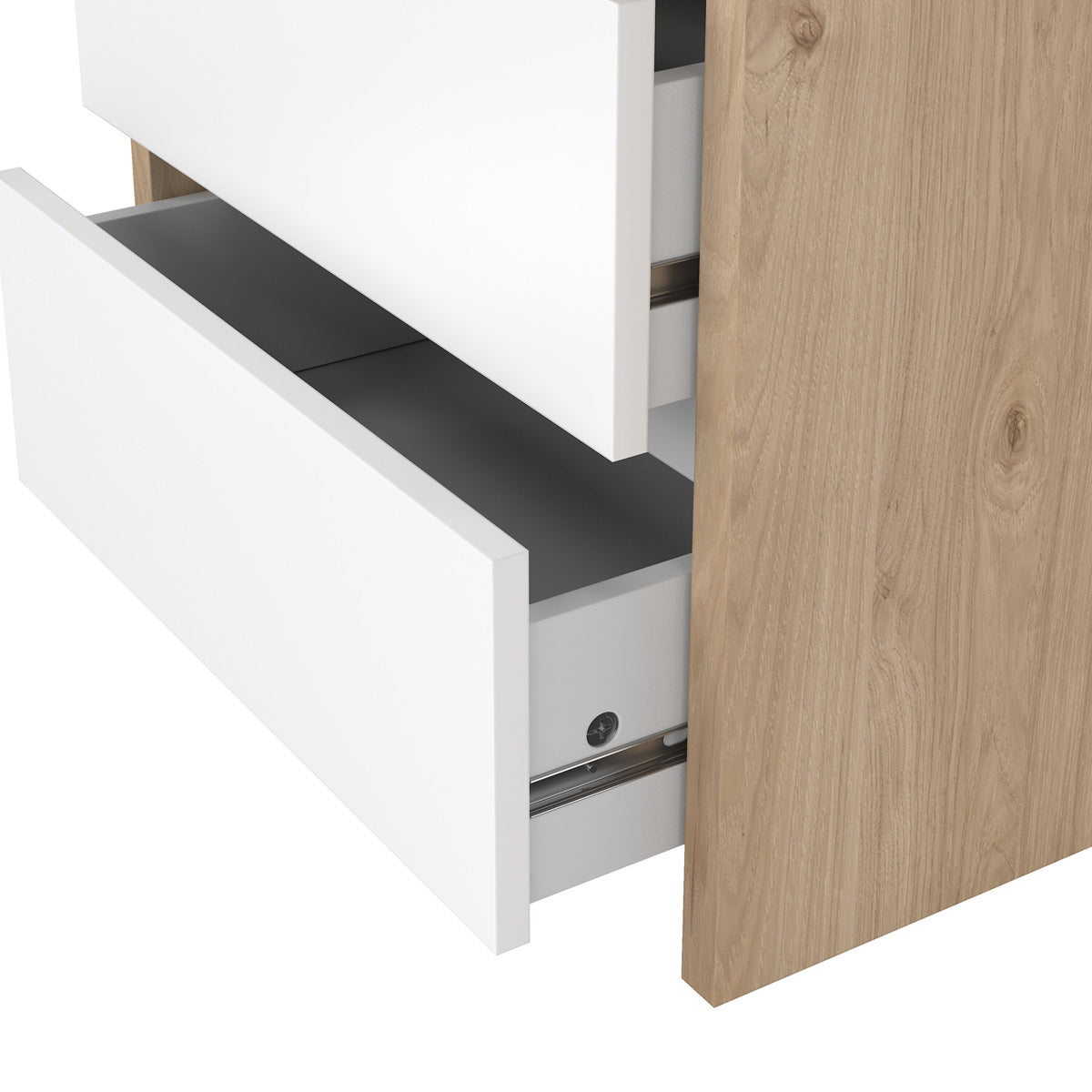 Wooden Bedside Cabinet With 2 Drawers - Next