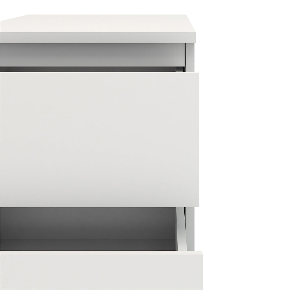 Wooden Bedside Cabinet With 2 Drawers - Nova