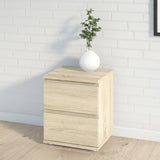 Wooden Bedside Cabinet With 2 Drawers - Nova