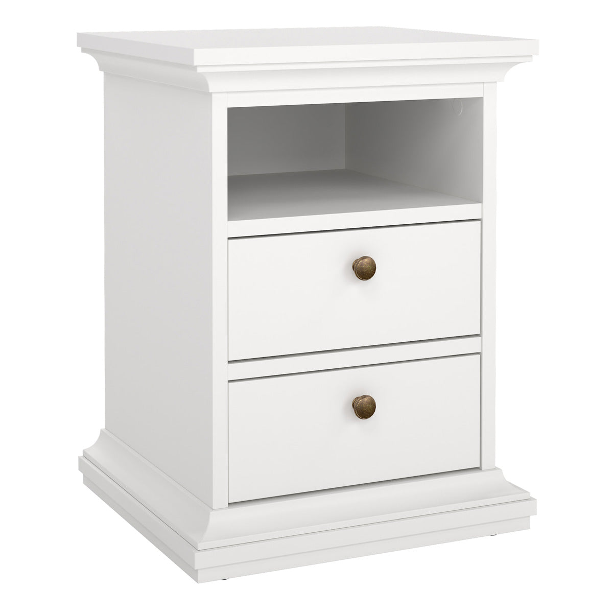 Wooden Bedside Cabinet With 2 Drawers - Paris